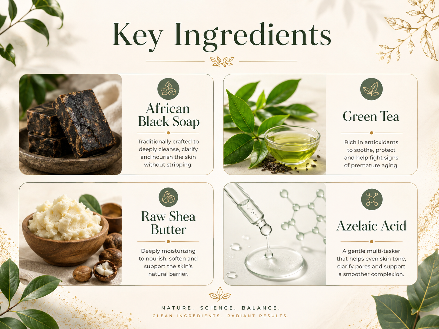 Jora Naturals skincare ingredients and products